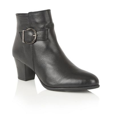 Lotus Black leather 'Genevieve' ankle boots